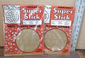 Vintage EZ Letter Quik Stik Super Stick Vinyl Plastic Letters Numbers