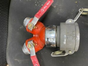 wildland fire gated wye Brass 3&#034; x 1 1/2 x 1 1/2 NH with camlock adaptor