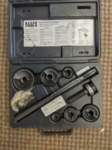 Klein Tools 53732SEN Knockout Punch Set Punch Down Tools with Ratchet AND CASE