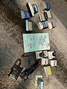 Lot of 19 Office Self-Inking Ink Rubber Stamps, As Is See Photos And Details!