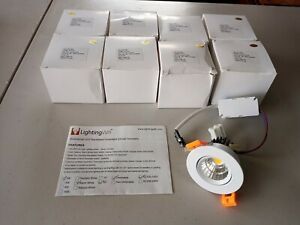 LightingWill 8-Pack 3W CRI80 LED Downlight Dimmable 220LM Directional Recessed