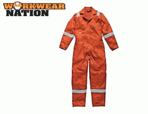 Dickies Lightweight Cotton Coverall Overall Reflective Orange