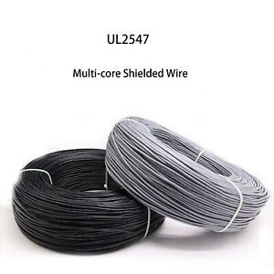 Multicores UL2547 Shielded wire Audio Headphone Signal Cable Tinned 18AWG-28AWG