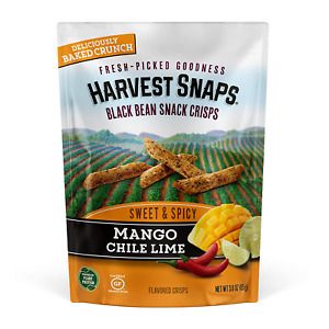 Harvest Snaps Black Bean Snack Crisps Mango Chile Lime, 3.0 oz (Pack of 4). Plan