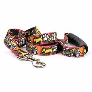 Yellow Dog Design Graffiti Dog Ez-Grip Dog Leash with Comfort Handle 1&#034; Wide and
