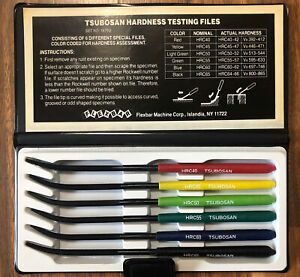 TSUBOSAN Japan-Hardness Tester Checker File HRC40-HRC65 Set of 6