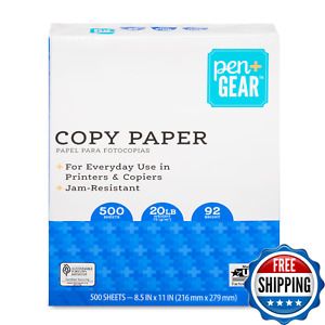 Printer Paper, Copy 8.5x11, 92 Bright  White, 500 Sheets  Laser/Inkjet Printers