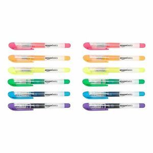 *BEST PRICE* Amazon Basics Liquid Ink Highlighters - Chisel Tip, Assorted Colors
