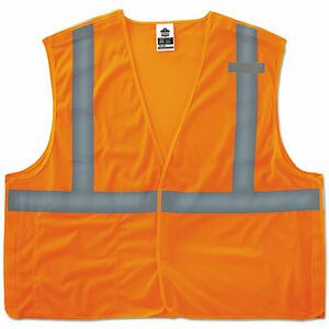 Ergodyne Vest,Safty,8215ba,L/Xl,Or 21065 21065  - 1 Each