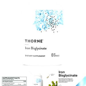 Thorne Research - Iron Bisglycinate - 25 mg Iron Supplement for Enhanced Abso...