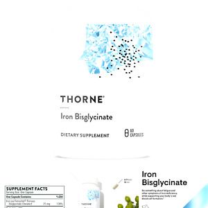 Thorne Research - Iron Bisglycinate - 25 mg Iron Supplement for Enhanced Abso...