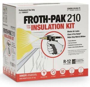Spray Foam Insulation Kit, DOW FROTH-PAK™ 210,Class A Fire Rated, 210 Board Feet