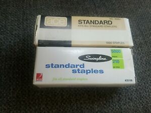 Swingline &amp; Ace Standard Staples Chisel Point 5000 count boxes. About 90% full.