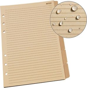 Rite in the Rain Weatherproof Planner Tab Set, 5&#034; x 7&#034;, Tan Sheets (No.