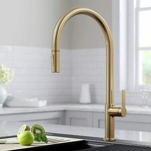 Kraus KPF-2821SFACB Oletto High-Arc Single Handle Pull-Down Kitchen Faucet, 21 I