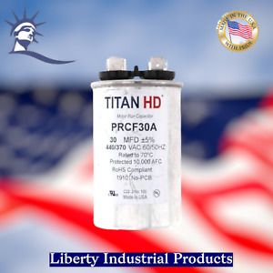 Mars Replacement Titan Hd Run Capacitor 30 Mfd 440/370V Round 12741 By Titan