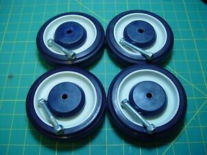 PEMCO Set of 4 Replacement Shopping Cart Caster Wheels 5&#034; Diameter