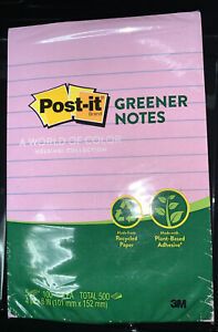 3M Post-it(R) Lined Notes, 4in. x 6in., Assorted Pastel Colors, Pack Of 5