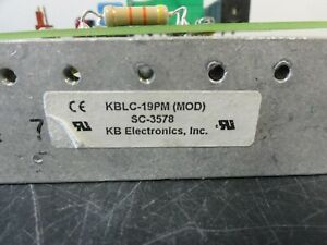 KB Electronics KBLC-19PM (MOD) SC-3578 DC Motor Speed Control .1 120V 1/8 - 1/5