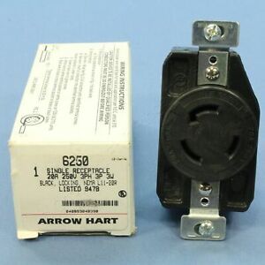 Arrow Hart Twist Turn Locking Receptacle NEMA L11-20R Outlet 20A 250V 3 6250