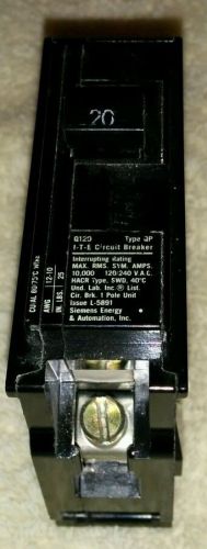 Siemens I-T-E 20 Amp Single Pole Circuit Breaker Type QP