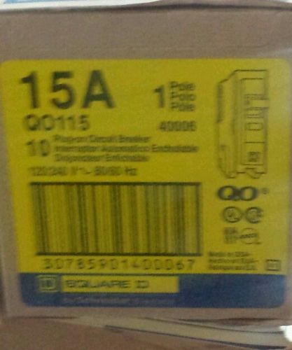 &#034;new&#034; square d circuit breaker qo115 120/240 v 15a 1 pole plug-on ,( lot of 10 ) for sale
