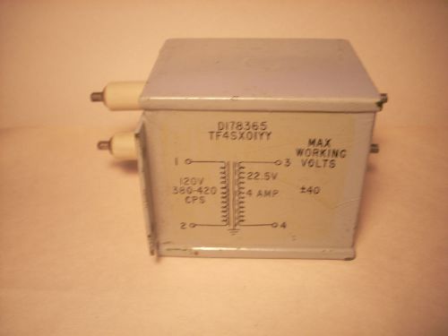 WESTERN ELECTRIC TRANSFORMER 120 V 380-420 CPS D178365, NSN;5950-00-760-5700