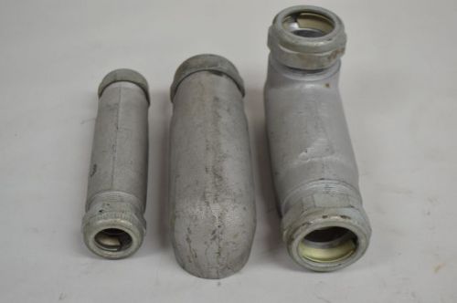 LOT 3 CROUSE HINDS E397 LB397 C197 ASSORTED CONDUIT BODY 1IN 1/2IN D204096