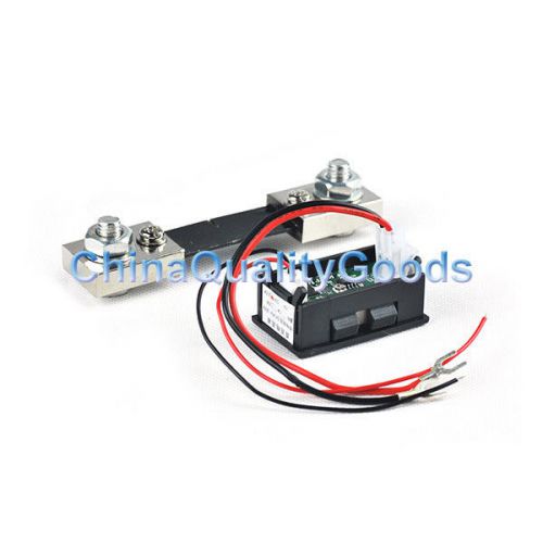 Ampere meter Digital Panel Meter 0-100A DC Ammeter 0.56&#034; LED Red 75mV Shunt New