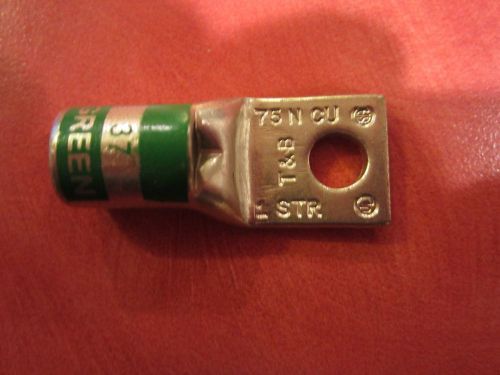 Thomas &amp; Betts 75N 1 awg 1 Hole Non Insulated Green Die Crimp Lugs