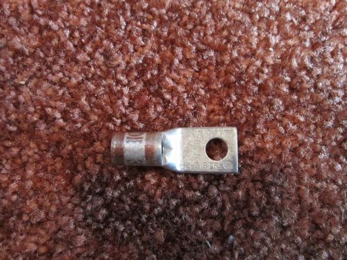 Thomas &amp; Betts 2-3 STR 60N CU Straight 1 Hole Non Insulated Brown Die Crimp Lugs