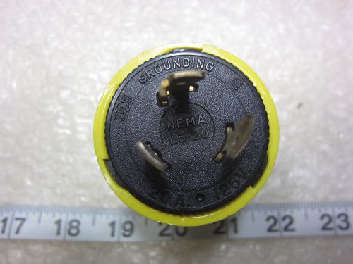 Sylvania 20a 125v hubbell 2311 style locking plug l5-20p, used for sale