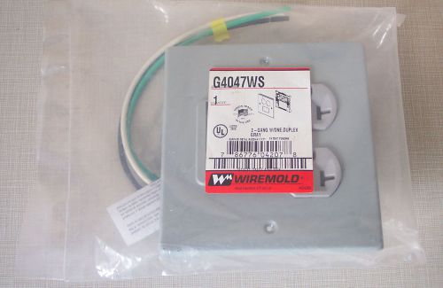 NEW WIREMOLD G4047WS GRAY 2-GANG W/ONE OUTLET DUPLEX RECEPTACLE