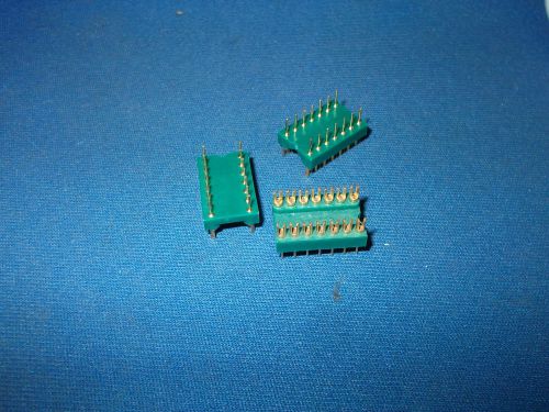 14-Pin Std Size Chip Carrier Machined Pins POSTS GREEN