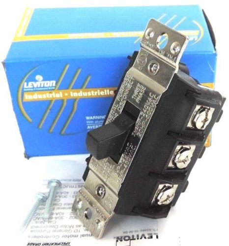 New leviton ms303-dss motor starter short toggle 30a, 600v, 3ph, 3-20hp for sale