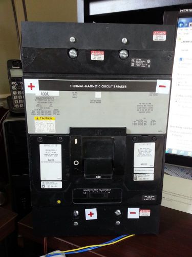 Square d mhl36400 400 amp breaker mhl3640025dc1679 w/shunt trip for sale