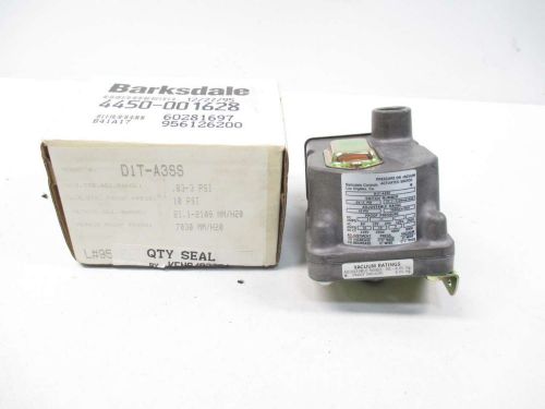 New barksdale d1t-a3ss pressure 0.03-3 psi 1/4 in npt switch d475422 for sale