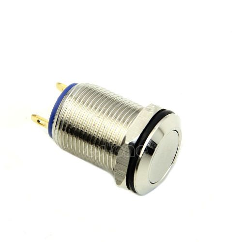 NEW! Stainless Steel 1NO Momentary Pushbutton Switch ON/OFF Waterproof 12mm