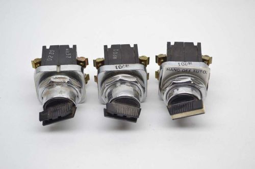 Lot 3 furnas 52sa2cabwjk oil tight 3 position b selector operator switch b380715 for sale