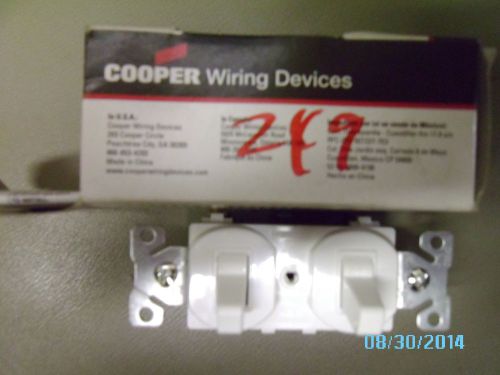 COOPER EAGLE 271W-BOX WHITE 15A 120/277V 2 single pole switches
