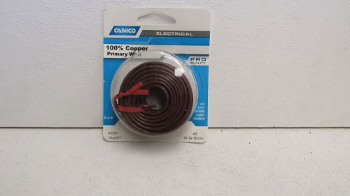CAMCO 64054 100% COPPER 18 GAUGE PRIMARY WIRE 40&#039; BROWN - PRO QUALITY