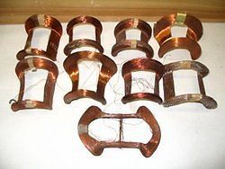 9 vintage copper magnet wire coil for sale