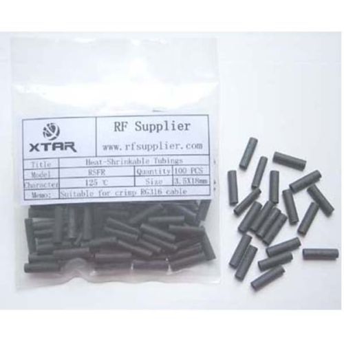 100 pcs heat shrinkable tubings 3.5 x 18 mm for rg174,lma100,ksr100,rg316 cable for sale