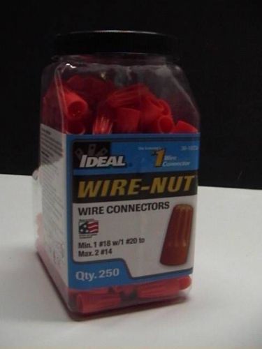 Ideal 250 count wire nut connectors #18 / #20 # 30 1073j new in container 73b for sale