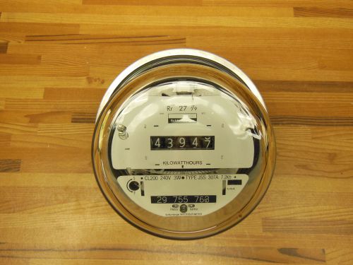 Schlumberger watthour meter type j5s30ta 7.2 kh cl200 240v 3w for sale