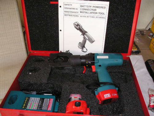 Burndy 12 volt 2.0 ah 6 ton battery operated crimping tool for sale