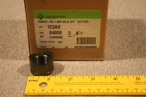 Greenlee ® grn 123av 3/4&#034; knockout punch round (free ship) for sale