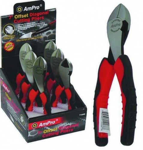 (6) Ampro T19266 7-inch Offset Diagonal Wire Cable Cutting Pliers