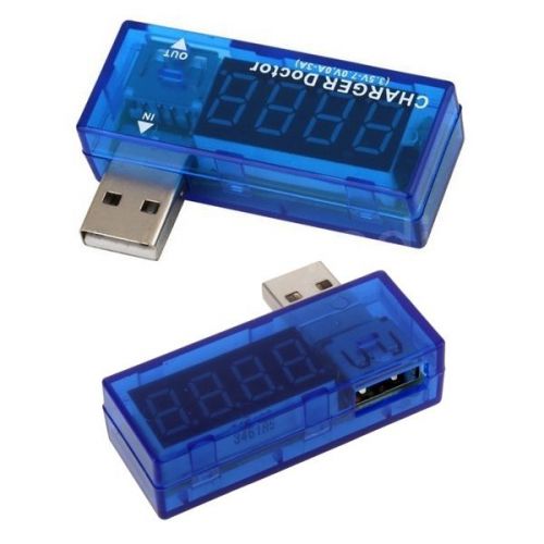 Practical Blue Universal USB Current And Voltage Tester Detector Meter Accurate