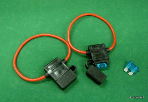 Fh619 inline waterproof atc fuse holder #ewax2 + 15a  x 2 for sale